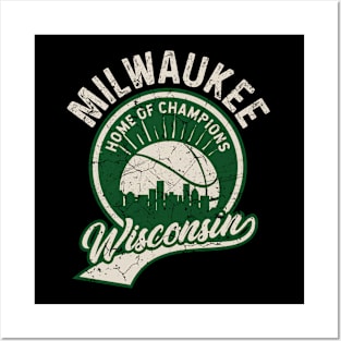 Vintage Milwaukee Wisconsin B-Ball Basketball Game Fans Posters and Art